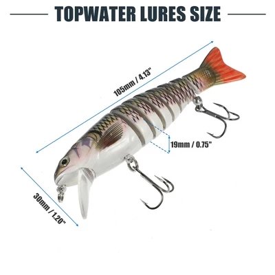 Unique Bargains Fishing Lures Jerk Baits For Bass Fishing Lifelike Freshwater Lures ABS Multicolor 0.04lb 3 Pcs 5 Unique Bargains Fishing Lures Jerk Baits For Bass Fishing Lifelike Freshwater Lures ABS Multicolor 0.04lb 3 Pcs - Image 3