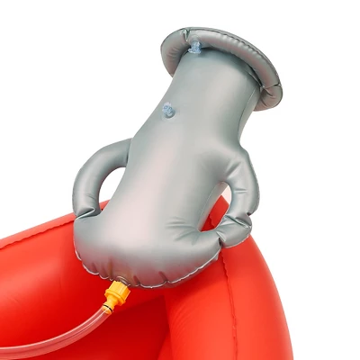 Teamson Kids Water Pool Pirate Ship Inflatable Kids Sprinkler With Air Pump, Beach Balls, & Accessories, Inflatable Outdoor Play Sprinkler System, Red 5 Teamson Kids Water Pool Pirate Ship Inflatable Kids Sprinkler With Air Pump, Beach Balls, & Accessories, Inflatable Outdoor Play Sprinkler System, Red - Image 3