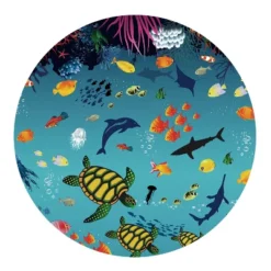 Summer Waves P10012303 12 Foot Wide Quick Set Inflatable Top Ring Kiddie Swimming Pool With Deep Sea Ocean Life Graphics And 3D Goggles, Blue -Swimline Shop GUEST 02f66bb8 6d0c 41b6 abe5 e5cec6cb5524