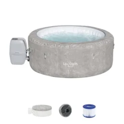 Bestway Miami SaluSpa Inflatable Round Outdoor Hot Tub With 140 Soothing AirJets, Filter Cartridges, Pump, And Insulated Cover -Swimline Shop GUEST 06bdac5b 8d3a 4fb9 97a3 58c9b17cc8b4