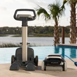 Dolphin Explorer E20 Robotic Pool Cleaner With Universal Caddy, Ideal For In-Ground Swimming Pools Up To 33 Feet