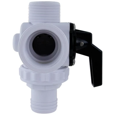 Swimline HydroTools Swimming Pool And Spa Standard Left Outlet 3-Way Valve 1.5" - White/Black 6 Swimline HydroTools Swimming Pool And Spa Standard Left Outlet 3-Way Valve 1.5" - White/Black - Image 4