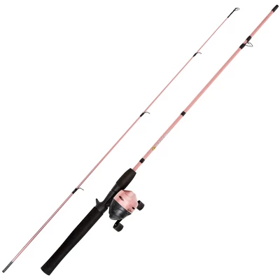 Fishing Pole - 64-Inch Fiberglass And Stainless Steel Rod And Pre-Spooled Reel Combo For Lake, Pond And Stream Casting By Leisure Sports (Pink) 3 Fishing Pole - 64-Inch Fiberglass And Stainless Steel Rod And Pre-Spooled Reel Combo For Lake, Pond And Stream Casting By Leisure Sports (Pink)