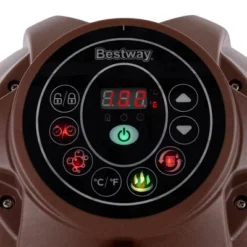 Bestway 54190E SaluSpa Helsinki 7 Person Portable Inflatable Round Hot Tub Spa With 81 Air Jets, Cover, Pump, And Integrated Filter, Wood Print -Swimline Shop GUEST 179b9d57 08f4 4ff9 9b32 cf39e5d26a4c