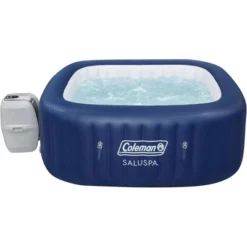 Bestway Coleman Hawaii AirJet 4 To 6 Person Inflatable Hot Tub Square Portable Outdoor Spa With 140 AirJets And Energy Efficient Saving Cover, Blue -Swimline Shop GUEST 19074dfa bdc1 42a3 b081 fdbf4c674c8d
