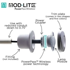 S.R.Smith PoolLUX Power Kit, Single 7W Mod-Lite, 60W Transformer - 80 Ft Cord