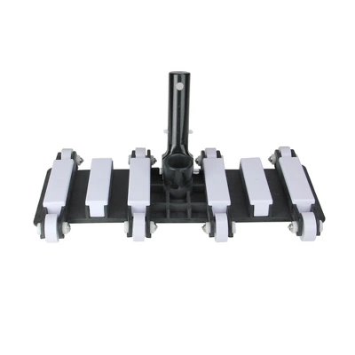 Pool Central Flexible Weighted Vacuum Head With Aluminum Handle 14" - White/Black 3 Pool Central Flexible Weighted Vacuum Head With Aluminum Handle 14" - White/Black