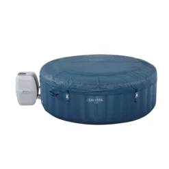 Bestway SaluSpa Milan AirJet 4 To 6 Person Inflatable Hot Tub Round Portable Outdoor Spa With 140 AirJets And Energy Sense Cover, Blue -Swimline Shop GUEST 26de2d1e 632c 4600 a222 e13154b926b8