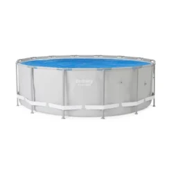 Bestway 14 Ft Round Above Ground Solar Heat Swimming Pool Floating Cover & FlowClear AquaScoop Extendable 64 In Mesh Skimmer Net For Pool Maintenance -Swimline Shop GUEST 2a12461a 15e4 4e6d 85e0 16fc98c9e0e0