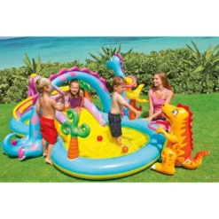 Intex Dinoland Play Center Kiddie Inflatable Pool And Dinosaur Water Splash Swimming Pool With Water Sprayers, Waterfalls, Slides, And Games -Swimline Shop GUEST 2b06968c dce9 47c2 ac4b 299c4cc8a008