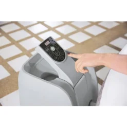 Bestway SaluSpa Cancun AirJet 2 To 4 Person Inflatable Hot Tub Round Portable Outdoor Spa With 120 AirJets And EnergySaver Energy Saving Cover, Grey -Swimline Shop GUEST 3267ea21 1285 4073 b115 82fb3ed9a6b3