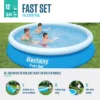 Bestway 57275E Fast Set Up 12 Feet X 30 Inch Inflatable Above Ground Swimming Pool With 330 GPH Filter Pump And Type V/Type K 330 GPH Filter Cartridge