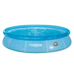 Funsicle 12' X 30" Sea-Thru QuickSet Round Inflatable Ring Top Outdoor Above Ground Swimming Pool Set With Pump And Cartridge Filter, Blue -Swimline Shop GUEST 3599c9ed 9468 4f7c b0cb bc9d0b13a49c