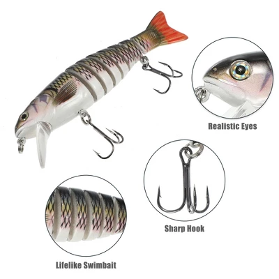 Unique Bargains Fishing Lures Jerk Baits For Bass Fishing Lifelike Freshwater Lures ABS Multicolor 0.04lb 3 Pcs 4 Unique Bargains Fishing Lures Jerk Baits For Bass Fishing Lifelike Freshwater Lures ABS Multicolor 0.04lb 3 Pcs - Image 2