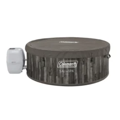 Bestway Coleman Napa AirJet 5 To 7 Person Inflatable Hot Tub Round Portable Outdoor Spa With 180 AirJets And EnergySense Energy Saving Cover, Brown -Swimline Shop GUEST 39bb3edb 876a 475b 8b29 08dd34a03040