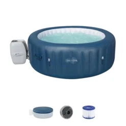 Bestway Milan SaluSpa Inflatable Round Outdoor Hot Tub With 140 Soothing AirJets, Insulating Cover, Pump, And Smartphone App Control -Swimline Shop GUEST 4014f57c 2e6a 4aee 9d9d 166dd94146b0