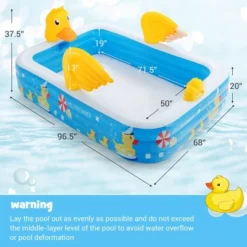 Costway Inflatable Swimming Pool Duck Themed Kiddie Pool W/ Sprinkler For Age 3+ -Swimline Shop GUEST 43f899a7 6918 4edf 9ebe c850c1378d10