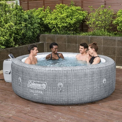 Coleman Sicily SaluSpa Inflatable Round Outdoor Hot Tub Spa With 180 Soothing AirJets, Filter Cartridge, And Insulated Cover 3 Coleman Sicily SaluSpa Inflatable Round Outdoor Hot Tub Spa With 180 Soothing AirJets, Filter Cartridge, And Insulated Cover