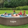 Funsicle 14' X 36" QuickSet Round Inflatable Ring Top Outdoor Above Ground Swimming Pool Set With Pump And Cartridge Filter, Brown Triple Basketweave 1 Funsicle 14' X 36" QuickSet Round Inflatable Ring Top Outdoor Above Ground Swimming Pool Set With Pump And Cartridge Filter, Brown Triple Basketweave -Swimline Shop GUEST 4b75921f 4581 4454 87a1 b232312e0498