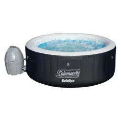 Coleman SaluSpa 4 Person 60 AirJet Pop-Up Inflatable Outdoor Hot Tub Spa With 2 Intex Non-Slip Adjusting Hot Tub Seat Accessories