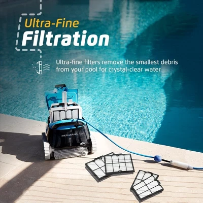 Dolphin Nautilus CC Pro Robotic Pool Vacuum Cleaner With Wi-Fi Included Ultra-Fine Filters In-Ground Pools Up To 50 FT In Length 3 Dolphin Nautilus CC Pro Robotic Pool Vacuum Cleaner With Wi-Fi Included Ultra-Fine Filters In-Ground Pools Up To 50 FT In Length