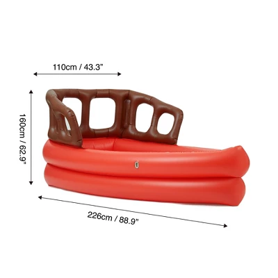 Teamson Kids Water Pool Pirate Ship Inflatable Kids Sprinkler With Air Pump, Beach Balls, & Accessories, Inflatable Outdoor Play Sprinkler System, Red 3 Teamson Kids Water Pool Pirate Ship Inflatable Kids Sprinkler With Air Pump, Beach Balls, & Accessories, Inflatable Outdoor Play Sprinkler System, Red