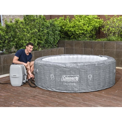 Coleman Sicily SaluSpa Inflatable Round Outdoor Hot Tub Spa With 180 Soothing AirJets, Filter Cartridge, And Insulated Cover 5 Coleman Sicily SaluSpa Inflatable Round Outdoor Hot Tub Spa With 180 Soothing AirJets, Filter Cartridge, And Insulated Cover - Image 3