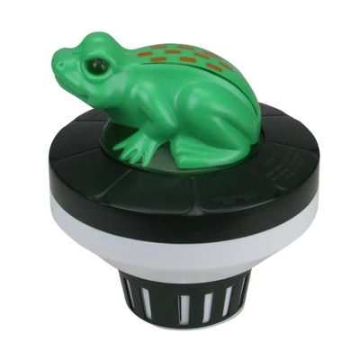 Swimline Frog Floating Swimming Pool Chlorine Dispenser 7.5" - Green/Black 4 Swimline Frog Floating Swimming Pool Chlorine Dispenser 7.5" - Green/Black - Image 2