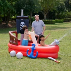 Teamson Kids Water Pool Pirate Ship Inflatable Kids Sprinkler With Air Pump, Beach Balls, & Accessories, Inflatable Outdoor Play Sprinkler System, Red 22 Teamson Kids Water Pool Pirate Ship Inflatable Kids Sprinkler With Air Pump, Beach Balls, & Accessories, Inflatable Outdoor Play Sprinkler System, Red -Swimline Shop GUEST 57e0ec73 0f21 4119 a47f be1a12a734c2