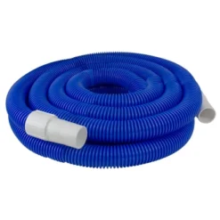 Pool Central Blow-Molded PE In-Ground Swimming Pool Vacuum Hose With Swivel Cuff 18' X 1.25" - Blue