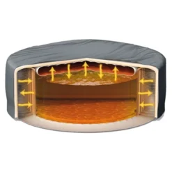 Intex 28429EP PureSpa Plus Portable Inflatable Hot Tub Bubble Jet Spa, 77 X 28 Inches & Attachable Cup Holder And Refreshment Tray, Tan (4 Pack) -Swimline Shop GUEST 602f4a33 e531 4921 9055 644d860983c4 5