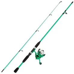 Leisure Sports Kids' Fishing Combo With 65" Rod, Size 20 Spinning Reel, And Monofilament Line - Emerald Green Metallic Finish