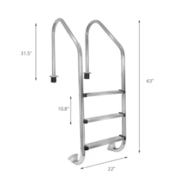 XtremepouwerUS 3 - Step Swimming Pool Ladder With Stainless Steel Steps, In Ground Pool Step 11 XtremepouwerUS 3 - Step Swimming Pool Ladder With Stainless Steel Steps, In Ground Pool Step -Swimline Shop GUEST 647f5ca4 4ce4 4706 b41d 49a0e54aed9f