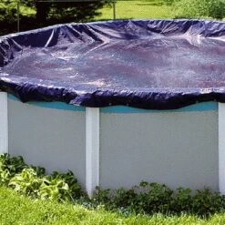 Swimline PCO818 15 Foot Round Above Ground Winter Swimming Pool Cover, Blue