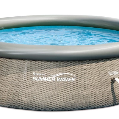 Summer Waves P10012362 Quick Set 12ft X 36in Outdoor Round Ring Inflatable Above Ground Swimming Pool With Filter Pump & Filter Cartridge 4 Summer Waves P10012362 Quick Set 12ft X 36in Outdoor Round Ring Inflatable Above Ground Swimming Pool With Filter Pump & Filter Cartridge - Image 2