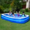 Pool Central 10' Blue And White Inflatable Rectangular Swimming Pool -Swimline Shop GUEST 6a67fc43 9241 4506 a18e 61aaa8143d18