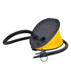 Pool Central Portable Deluxe Bellows Foot Pump For Pool And Spa 9" - Black/Yellow