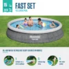 Bestway Fast Set 15' X 33" Round Inflatable Outdoor Above Ground Swimming Pool Set With 530 Gallon Filter Pump And Repair Patch, Gray Rattan -Swimline Shop GUEST 6f29d138 4f11 4920 8b91 79e35a98e081