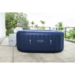 Bestway SaluSpa Hawaii AirJet 4 To 6 Person Inflatable Hot Tub Square Portable Outdoor Spa With 140 AirJets And Energy Efficient Saving Cover, Blue -Swimline Shop GUEST 706d60b1 f376 41e2 a5f8 932781942062