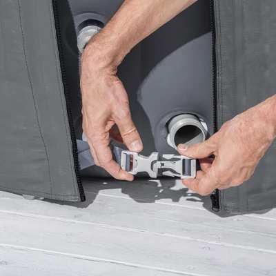 SaluSpa 71 X 26 Inch EnergySense Insulating Round Thermal Spa Cover With DuraPlus Weatherproof Material And Zippered Door For Pump, Gray 5 SaluSpa 71 X 26 Inch EnergySense Insulating Round Thermal Spa Cover With DuraPlus Weatherproof Material And Zippered Door For Pump, Gray - Image 3