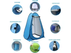 MPM 6FT Pop Up Privacy Tent Instant Shower Tent Portable Outdoor Rain Shelter, Camp Toilet, Dressing Changing Room With Carry Bag Blue -Swimline Shop GUEST 7a49face 515e 4e2d 9dfa 378ce4695d69