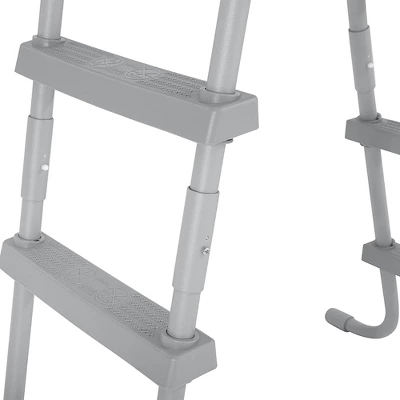Bestway Flowclear 52 Inch Safety Ladder For Above Ground Outdoor Swimming Pools With Non-Sip Steps And Reliable Arm Rail, Gray 6 Bestway Flowclear 52 Inch Safety Ladder For Above Ground Outdoor Swimming Pools With Non-Sip Steps And Reliable Arm Rail, Gray - Image 4