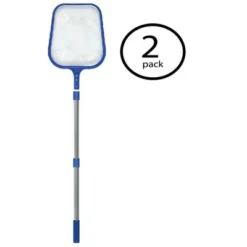 Swimline HydroTools 4' Telescopic Leaf Debris Spa Swimming Pool Skimmer Net (2 Pack)