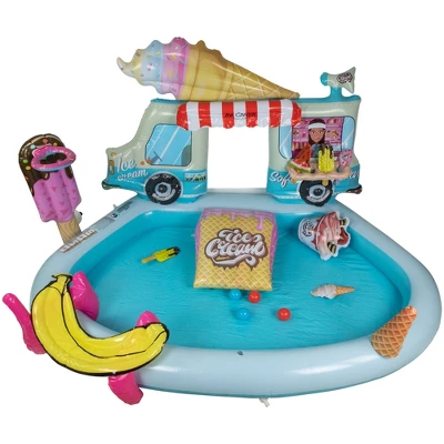 Northlight 82" Ice Cream Truck Inflatable Swimming Spray Pool And Play Center 3 Northlight 82" Ice Cream Truck Inflatable Swimming Spray Pool And Play Center
