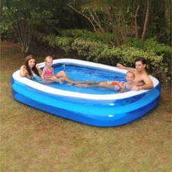 Pool Central 6.5' Blue And White Inflatable Rectangular Swimming Pool