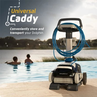 Dolphin Explorer E20 Robotic Pool Cleaner With Universal Caddy, Ideal For In-Ground Swimming Pools Up To 33 Feet 4 Dolphin Explorer E20 Robotic Pool Cleaner With Universal Caddy, Ideal For In-Ground Swimming Pools Up To 33 Feet - Image 2