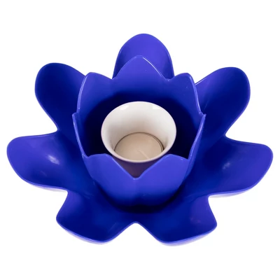 Swimline HydroTools Swimming Pool Or Spa Floating Flower Candle Light 7.5" - Blue 4 Swimline HydroTools Swimming Pool Or Spa Floating Flower Candle Light 7.5" - Blue - Image 2