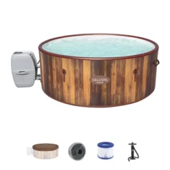 Bestway St. Moritz SaluSpa Inflatable Round Outdoor Hot Tub With 180 Soothing AirJets, Filter Cartridge, Pump, And Insulated Cover -Swimline Shop GUEST 92667f73 6d01 4852 b54c 9409667d371b