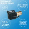 Hayward 3/4 HP SUPER PUMP, OL -Swimline Shop GUEST 938b6b42 2719 45d9 bb9d f349326b5b56