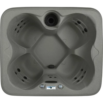 Life Smart 4 Person Plug And Play Thermal Friction Heating Square Hot Tub Spa With 13 Jets, Cover, And Multi Color LED Lighting System, Taupe 6 Life Smart 4 Person Plug And Play Thermal Friction Heating Square Hot Tub Spa With 13 Jets, Cover, And Multi Color LED Lighting System, Taupe - Image 4